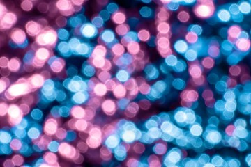 Poster - Abstract pink and blue pastel bokeh light blurred background