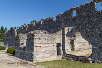 Ruins of the ancient Roman city Tashiaka, near Thesee commune, France