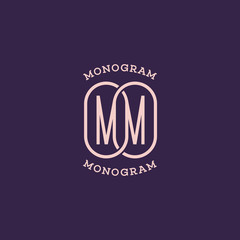 Wall Mural - Monogram MM