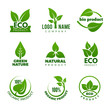 Nature logo. Herbal organic eco natural health design with vector leaf. Illustration of natural green insignia logotype