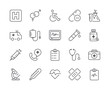 Simple Set of Medical Line Icon. Editable Stroke