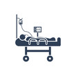 Simple Illustration of Intravenous Patient Icon