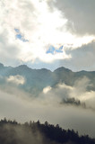 Fototapeta Tęcza - Cloudy Mountains Nature Landscape