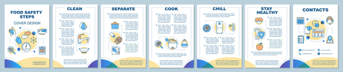 Wall Mural - Food safety brochure template layout