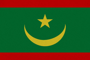 Wall Mural - Mauritania fabric flag