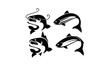 fish vector logo set