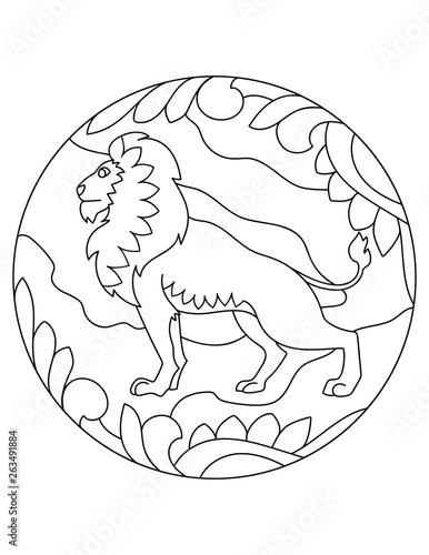 Download Pattern With Fish Illustration With A Fish Mandala With An Animal Fish In A Circular Frame Coloring Page For Kids And Adults Buy This Stock Vector And Explore Similar Vectors At