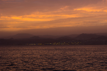 Wall Mural - abstract unfocused evening twilight sunset outdoor environment 