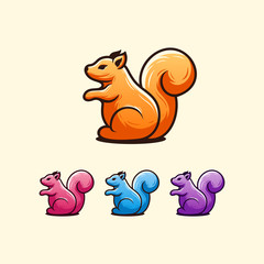 Wall Mural - squirrel logo ready to use