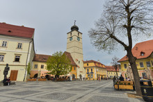 Image Of Sibiu, Romania Promenade Area.