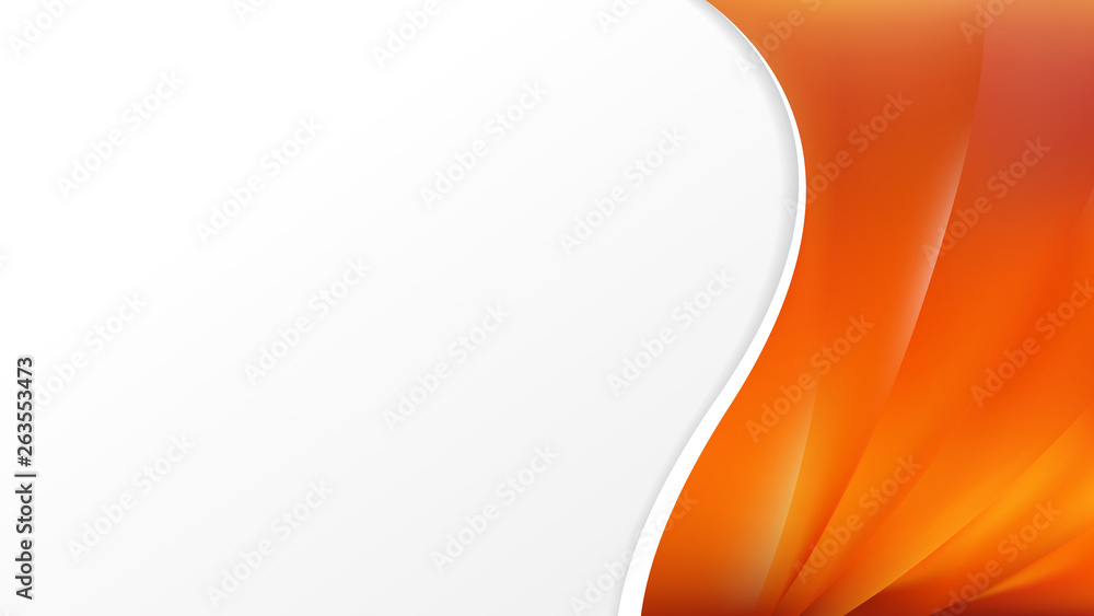 Abstract Orange Wave Business Background Vector Image Stock Vector ...