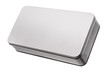 © solidmaks - silver metal box isolated on white background.