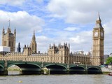 Fototapeta Big Ben - english parliament building with big ben clock and the tower