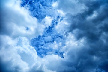 Wall Mural - white clouds with blue sky background.
