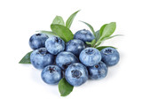 Fototapeta  - fresh blueberries isolated on white background