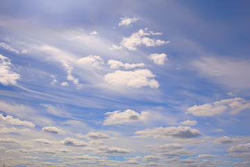 clouds blue sky / background clean blue sky with white clouds concept purity and freshness of nature