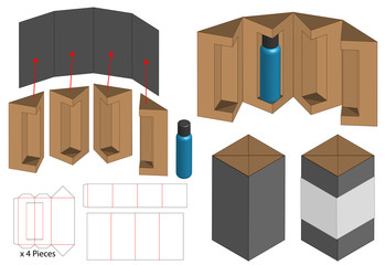 Box packaging die cut template design. 3d mock-up