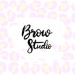 © Лена Алмазова - Brows lettering vector illustration