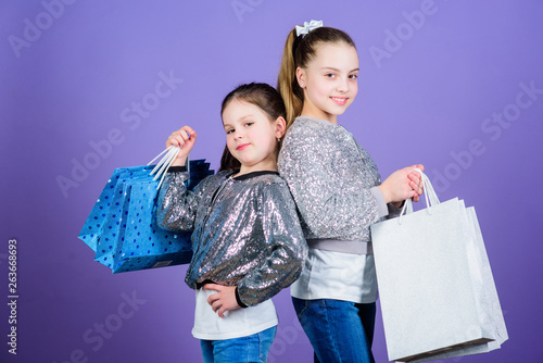 small girls shopping