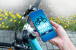 Smartphone mit Fahrrad und Bikesharing