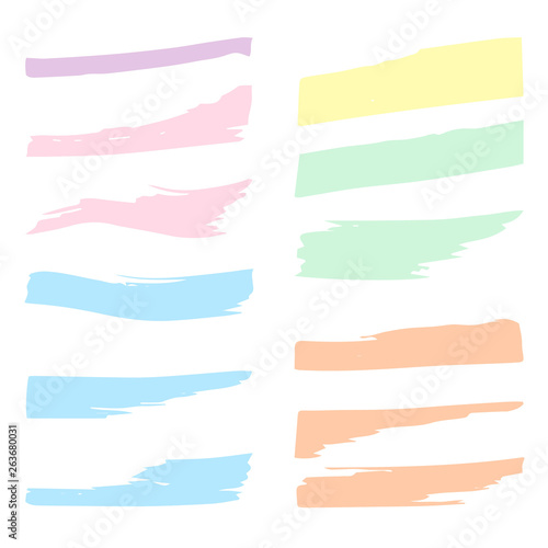 Set Of Distress Texture Banners Grungy Painted Brushes Pastel Colored Frames Decorative Hand Draw Frames On A White Isolated Background Buy This Stock Vector And Explore Similar Vectors At Adobe Stock Adobe Stock