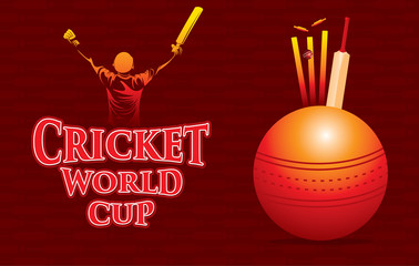 Wall Mural - cricket world cup poster design