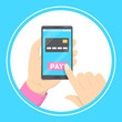 © inspiring.team - Mobile payment concept. Money transaction in the internet