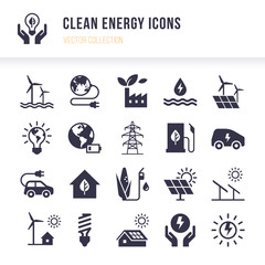 Wall Mural - set of eco vector icons in flat style isolated on white background. eco collection with various icon