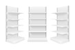 shelving rack for store trading empty template for design stock vector illustration