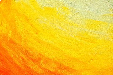 Wall Mural - yellow painting on concrete wall.