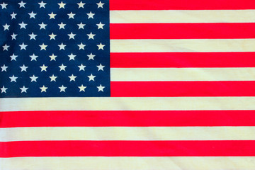 Shot Of The Flag Of The United States Of America. Cropped Shot Of American Flag. Independence Day USA. 