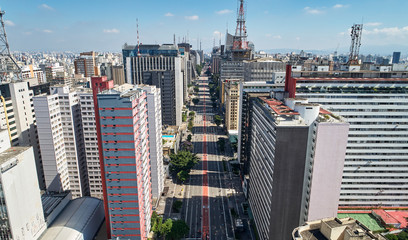 Fototapete - Avenida Paulista (Paulista avenue), Sao Paulo city, Brazil