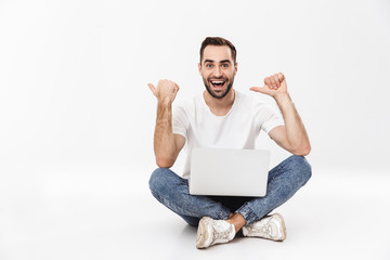 Sticker - Full length of a cheerful young man