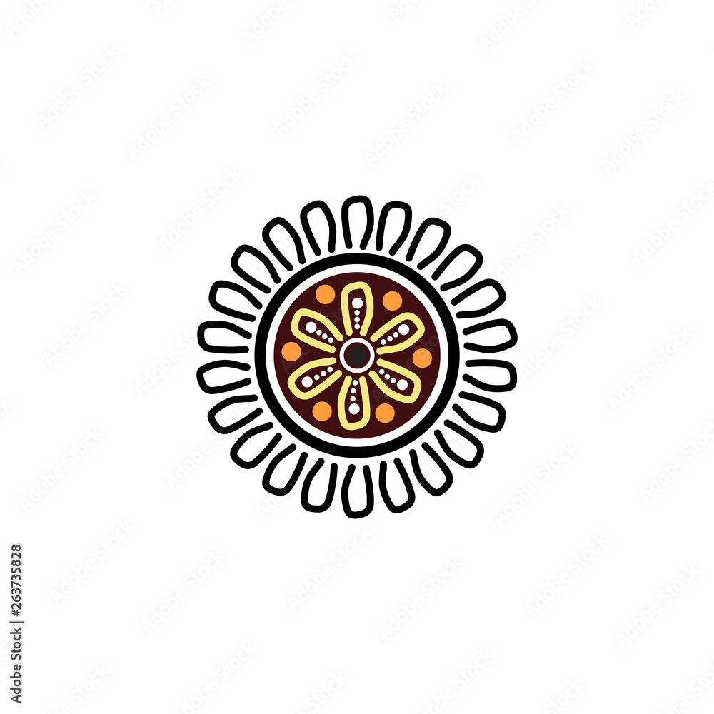 Aboriginal art icon design template Stock Vector | Adobe Stock