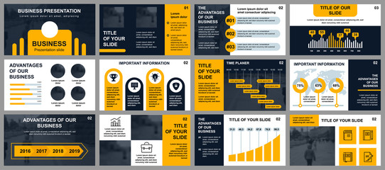 Aufkleber - Business presentation slides templates from infographic elements. Can be used for presentation template, flyer and leaflet, brochure, corporate report, marketing, advertising, annual report, banner.