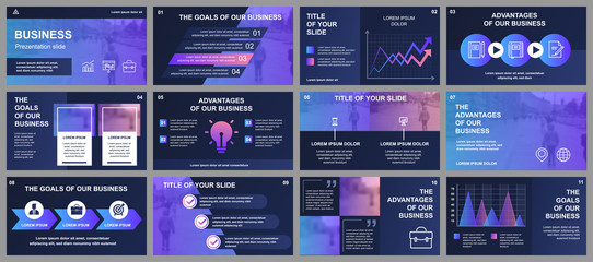 Aufkleber - Business presentation slides templates from infographic elements. Can be used for presentation template, flyer and leaflet, brochure, corporate report, marketing, advertising, annual report, banner.