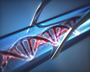 Wall Mural - artificial dna test tube