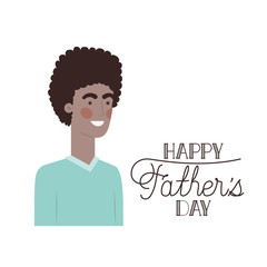 Wall Mural - happy father day label with man icon