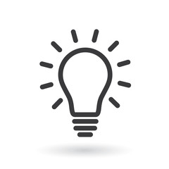 Wall Mural - lamp line icon. phone icon. flat style - stock vector.