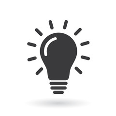 Wall Mural - light bulb icon. phone icon. flat style - stock vector.
