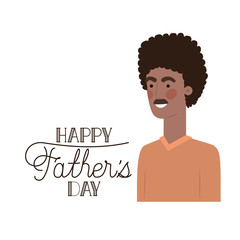 Sticker - happy father day label with man icon