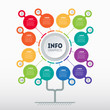 © Boris Znaev - Business presentation concept with 12 options. Web Template of tree, info chart or diagram with twelve processes. Vector infographic of technology or education with 12 steps.