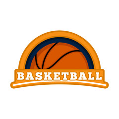 Canvas Print - Isolated basketball emblem with text. Vector illustration design