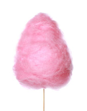 Tasty Cotton Candy On White Background