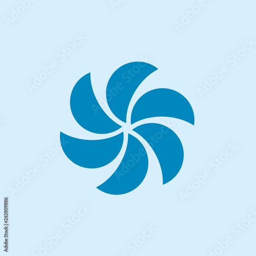 Fotografía simple circle fan propeller symbol logo vector