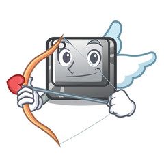 Poster - Cupid R button installed on cartoon keyboard