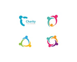 Wall Mural - community care Logo template