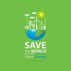 vector banner on the theme of environmental protection and ecology of planet. planet earth, solar pa