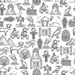 Egypt ancient culture symbols seamless pattern
