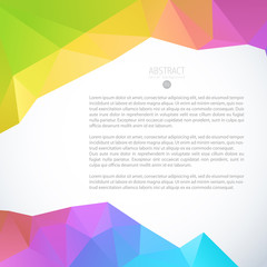 Wall Mural - color triangle background banner brochure template